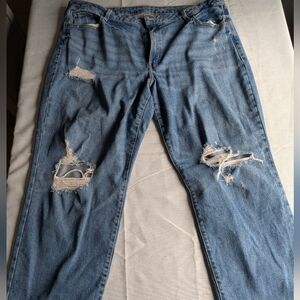 Old Navy Womens Distressed Wide Leg Denim Jeans